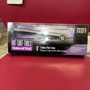 1” Salon Flat Iron - New - Nano Ceramic - Hot Shot Tools Helen of Troy